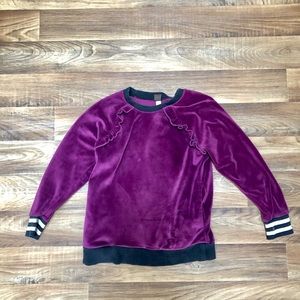Tea collection velvet sweatshirt